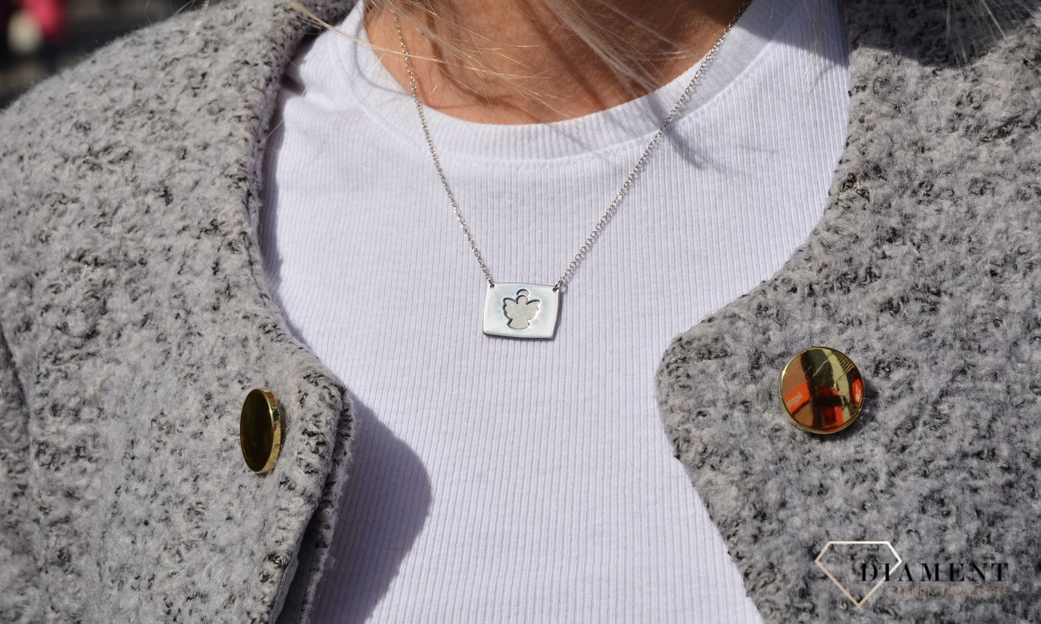 Naszyjnik srebrny aniołek Dall'Acqua C BF 14756 079.jpg